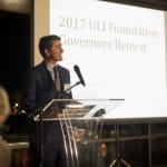 Steve Quazzo, ULI Foundation Chairman, delivers opening remarks at a dinner reception during the Urban Land Institute Governors Retreat in Nashville, Tenn., on Thursday, March 2, 2017.